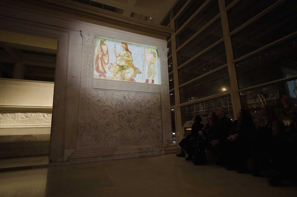 rome night experience ara pacis